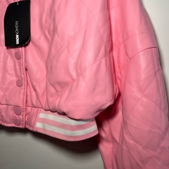 Pink cropped bomber jacket - Picture 5 of 7